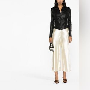 KHAITE Toni cropped satin trousers (NWT)